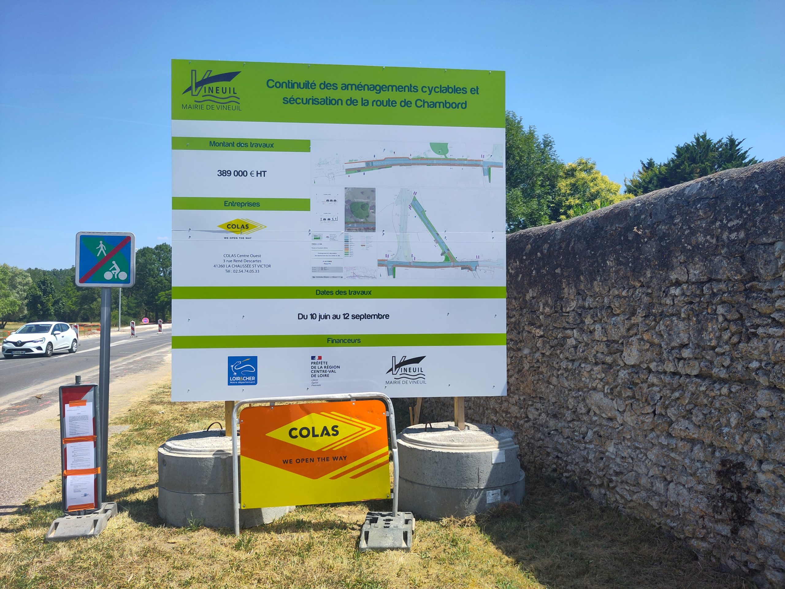 Aménagement de la route de Chambord et de la rue du Pont VINEUIL (41350)
